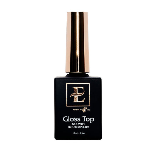 E Glossy Gel Top Coat No-Wipe 0.5oz