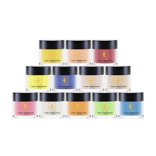 E Electric/Neon Glow Collection Acrylic & Dip Powder (Set of 12 Colors)